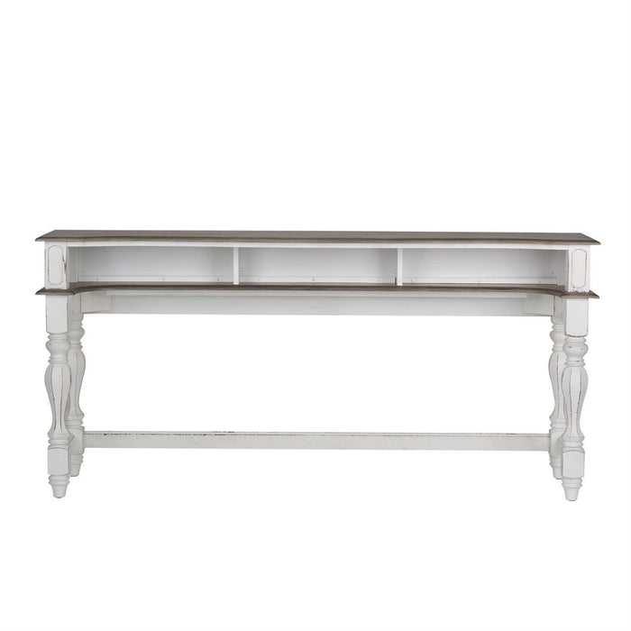Liberty Magnolia Manor Console Bar Table in Antique White - Furniture World
