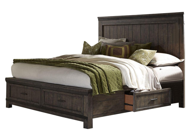 Liberty Thornwood Hills King Two Sided Storage Bed in Rock Beaten Gray - Furniture World