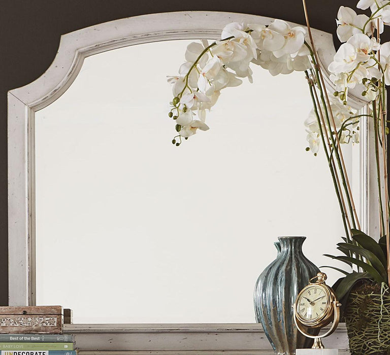Liberty Abbey Road Arched Mirror in Porcelain White - Furniture World