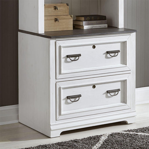 Liberty Allyson Park Bunching Lateral File Cabinet in Wirebrushed White - Furniture World