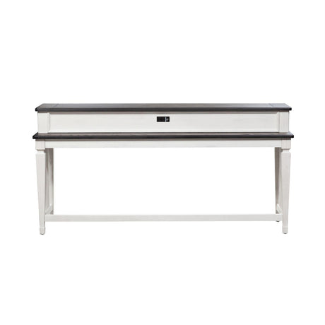 Liberty Allyson Park Console Bar Table in Wirebrushed White - Furniture World