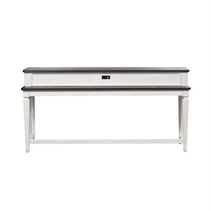 Liberty Allyson Park Console Bar Table in Wirebrushed White - Furniture World
