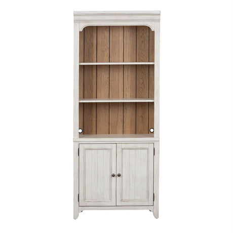 Liberty Farmhouse Reimagined Bookcase in Antique White - Furniture World
