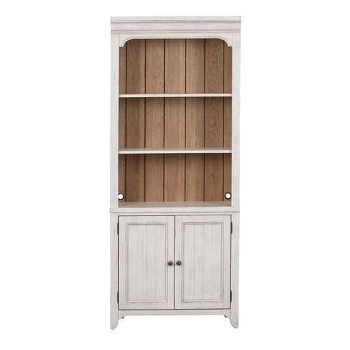 Liberty Farmhouse Reimagined Bookcase in Antique White - Furniture World