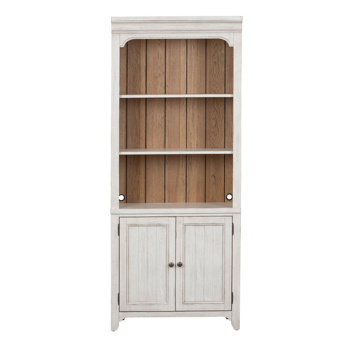 Liberty Farmhouse Reimagined Bookcase in Antique White - Furniture World