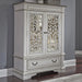 Liberty Furniture Abbey Park Mirrored Door Chest in Antique White - Furniture World
