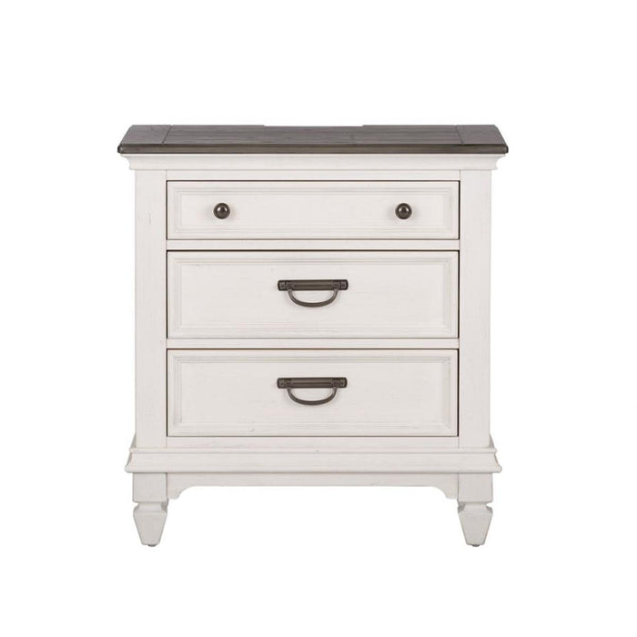 Liberty Furniture Allyson Park Nightstand in Wirebrushed White - Furniture World