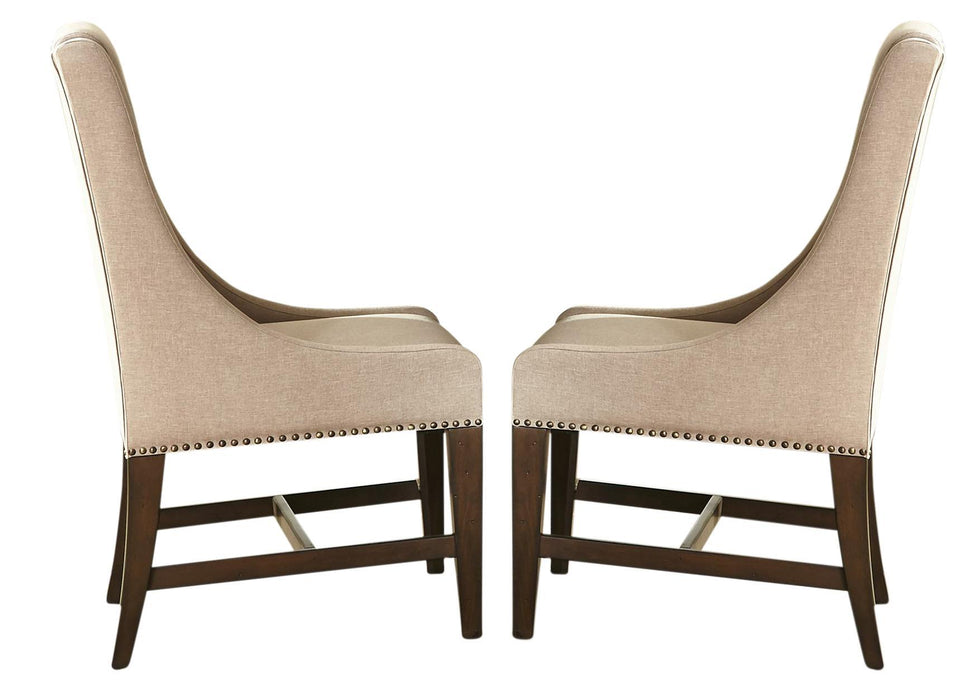 Liberty Furniture Armand Upholstered Side Chair in Antique Brownstone (Set of 2) - Furniture World
