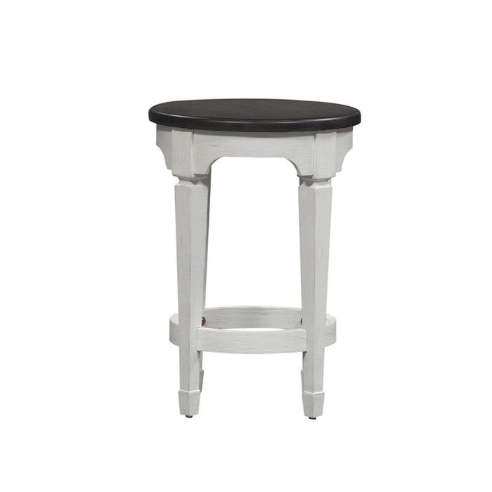 Liberty Allyson Park Console Stool in Wirebrushed White - Furniture World