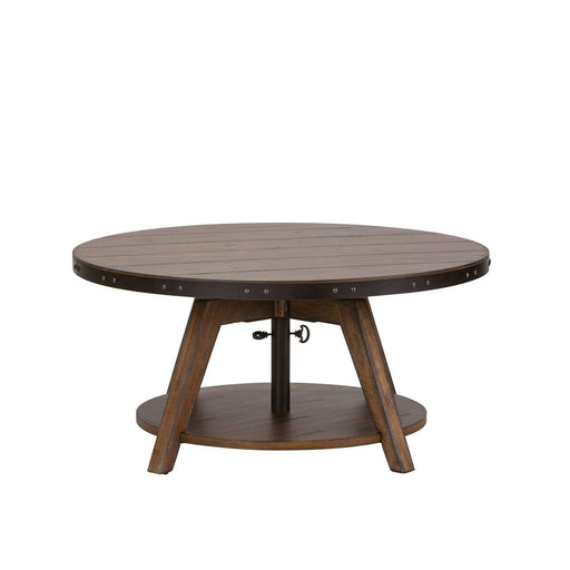 Liberty Aspen Skies Motion Cocktail Table in Weathered Brown - Furniture World