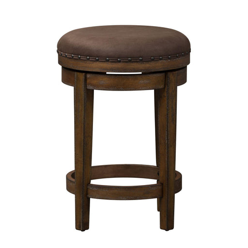 Liberty Aspen Skies Swivel Barstool in Weathered Brown - Furniture World