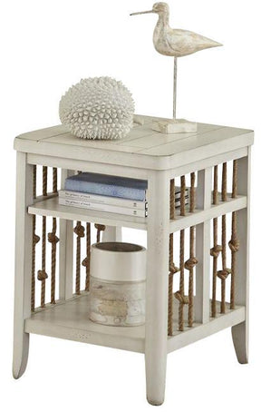 Liberty Furniture Dockside II Chair Side Table in White - Furniture World