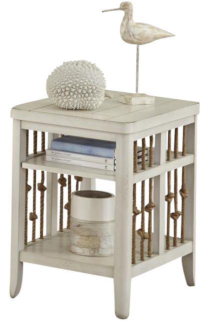Liberty Furniture Dockside II Chair Side Table in White - Furniture World