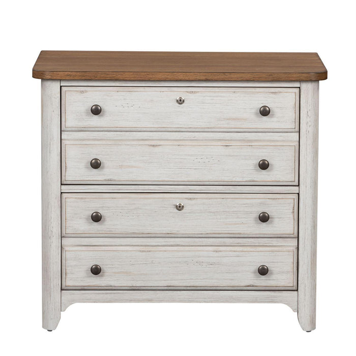 Liberty Farmhouse Reimagined Lateral File in Antique White - Furniture World