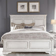 Liberty Furniture Abbey Park Queen Panel Bed in Antique White - Furniture World