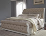 Liberty Furniture Abbey Park Upholstered Queen Sleigh Bed in Antique White - Furniture World