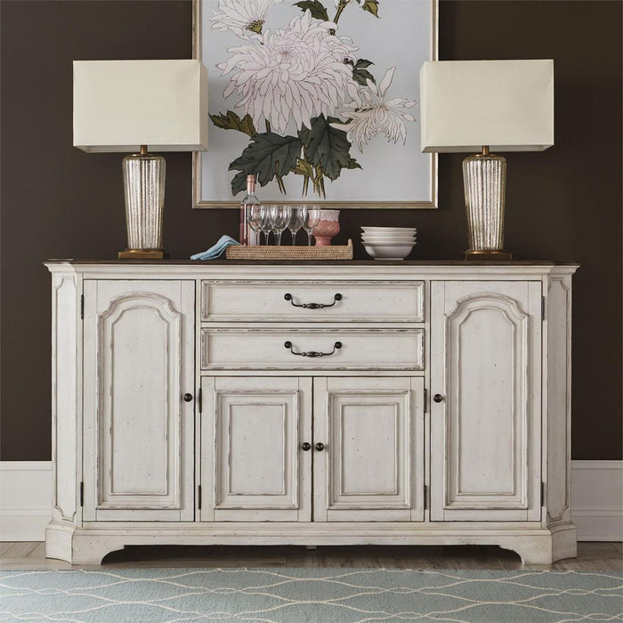 Liberty Furniture Abbey Road Hall Buffet in Porcelain White - Furniture World