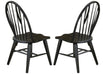 Liberty Furniture Hearthstone Windsor Back Side Chair in Black (Set of 2) - Furniture World