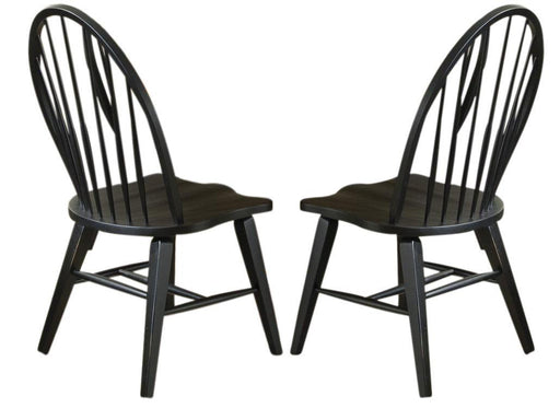 Liberty Furniture Hearthstone Windsor Back Side Chair in Black (Set of 2) - Furniture World