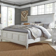 Liberty Furniture Allyson Park Queen Panel Bed in Wirebrushed White - Furniture World
