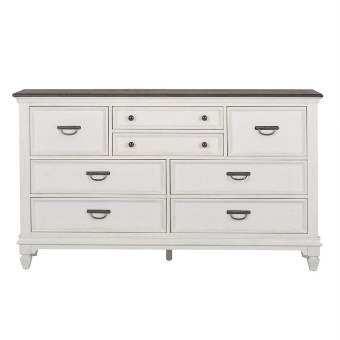 Liberty Furniture Allyson Park Drawer Dresser in Wirebrushed White - Furniture World