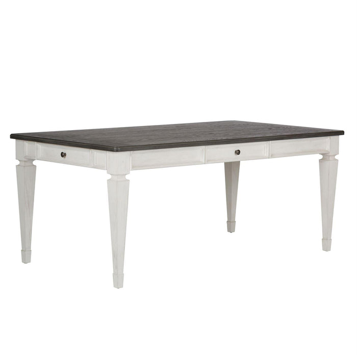 Liberty Furniture Allyson Park Rectangular Leg Table in White with Charcoal - Furniture World