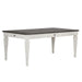Liberty Furniture Allyson Park Rectangular Leg Table in White with Charcoal - Furniture World