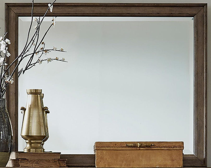 Liberty Furniture Americana Farmhouse Landscape Mirror in Dusty Taupe and Black - Furniture World