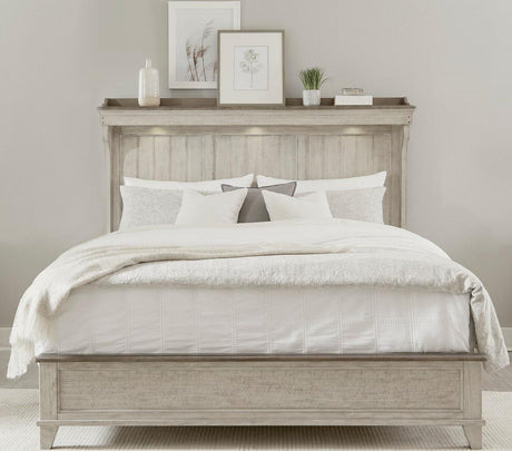 Liberty Furniture Ivy Hollow King Mantle Bed in Weathered Linen - Furniture World