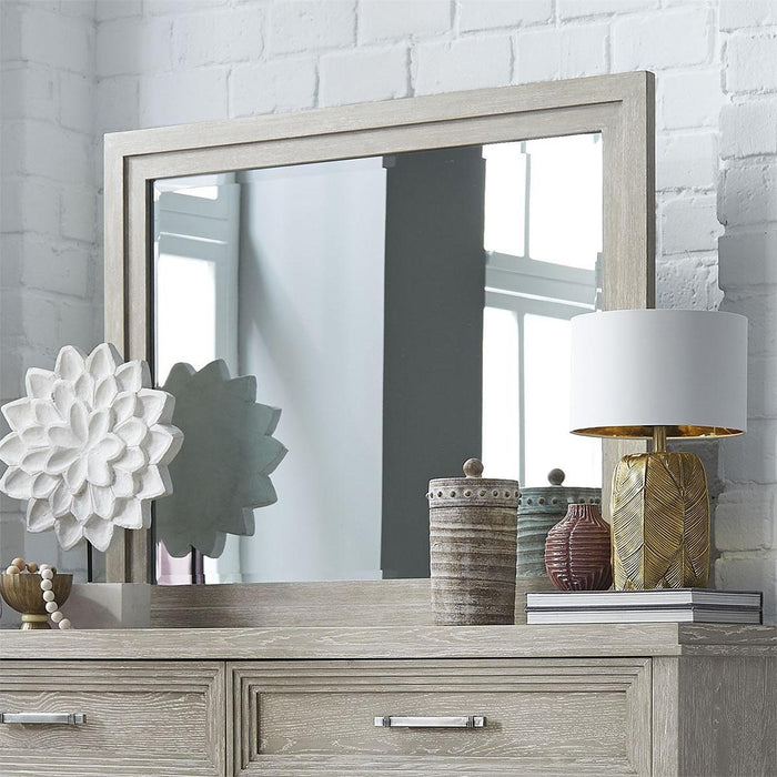 Liberty Furniture Belmar Mirror in Washed Taupe and Silver Champagne - Furniture World