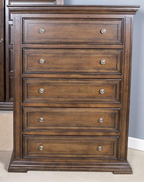Liberty Furniture Big Valley 5 Drawer Chest in Brownstone - Furniture World