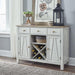 Liberty Furniture Lindsey Farm Server in Weathered White & Sandstone - Furniture World