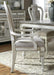 Liberty Furniture Magnolia Manor Upholstered Splat Back Arm Chair in Antique White (Set of 2) - Furniture World