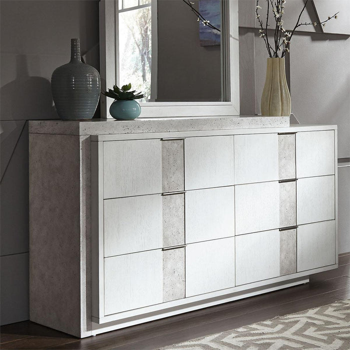Liberty Furniture Mirage 6 Drawer Dresser in Wirebrushed White - Furniture World