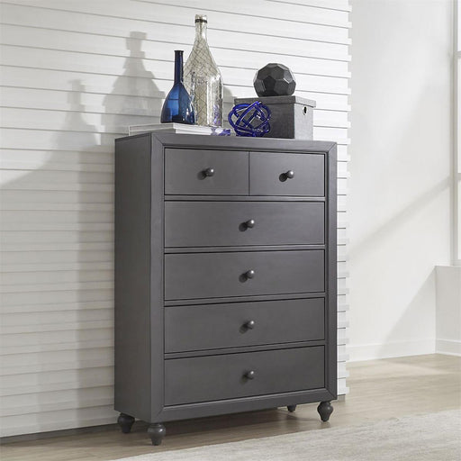 Liberty Furniture Cottage View Drawer Chest in Dark Gray - Furniture World