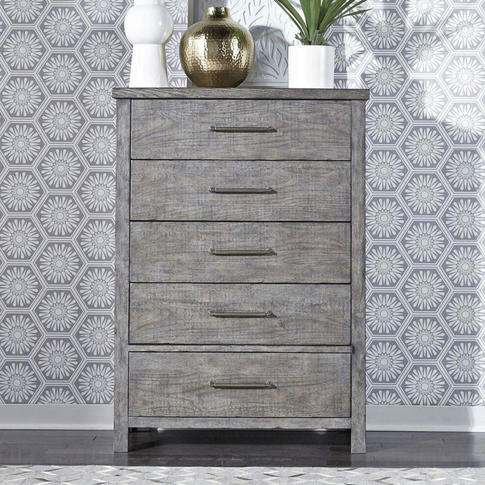 Liberty Furniture Modern Farmhouse Drawer Chest in Dusty Charcoal - Furniture World
