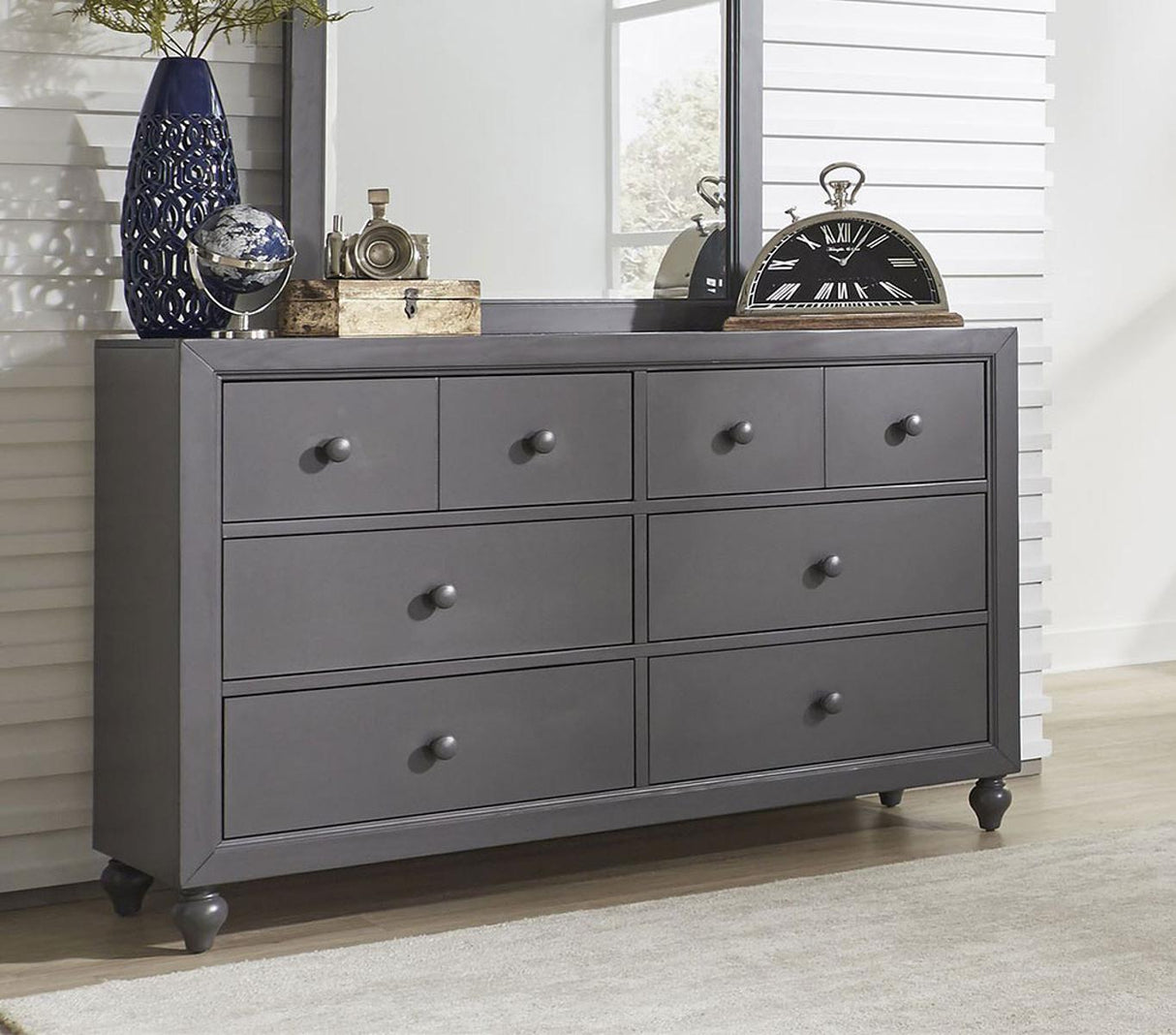 Liberty Furniture Cottage View Drawer Dresser in Dark Gray - Furniture World