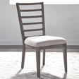 Liberty Furniture Modern Farmhouse Ladder Back Side Chair (Set of 2) in Dusty Charcoal - Furniture World
