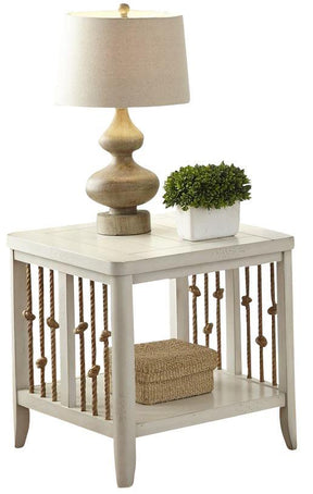 Liberty Furniture Dockside II End Table in White - Furniture World