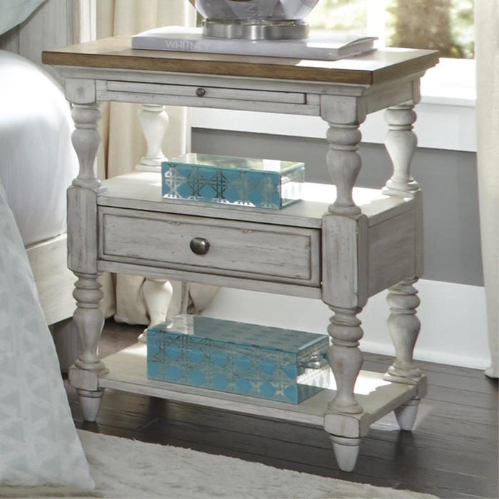 Liberty Furniture Farmhouse Reimagined Drawer Nightstand in Antique White - Furniture World