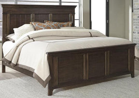 Liberty Furniture Saddlebrook King Panel Bed in Tobacco Brown - Furniture World