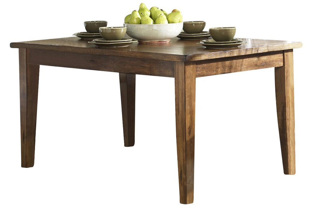 Liberty Furniture Treasures Solid Top Leg Table in Rustic Oak Finish - Furniture World