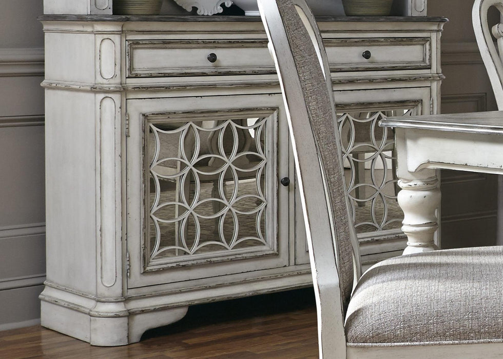 Liberty Furniture Magnolia Manor Buffet in Antique White - Furniture World