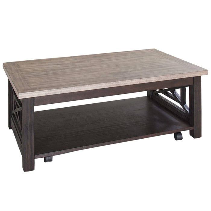 Liberty Heatherbrook Cocktail Table in Charcoal and Ash - Furniture World