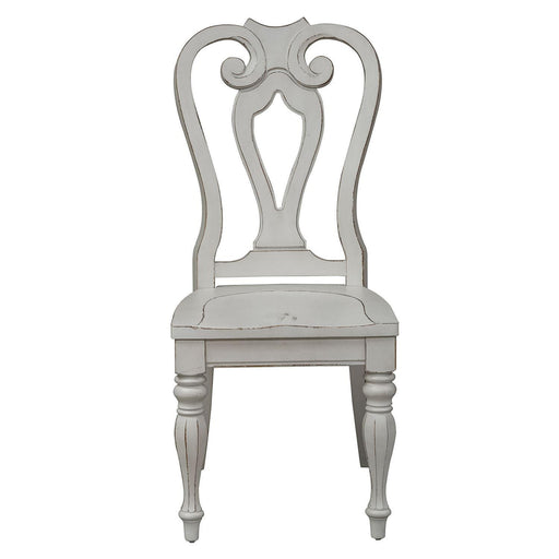Liberty Furniture Magnolia Manor Splat Back Side Chair in Antique White (Set of 2) - Furniture World