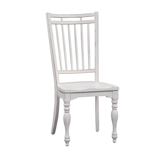 Liberty Furniture Magnolia Manor Spindle Back Side Chair (Set of 2) in Antique White - Furniture World