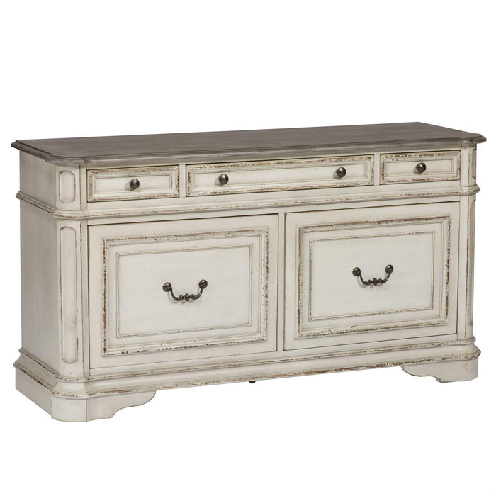 Liberty Magnolia Manor Credenza in Antique White - Furniture World