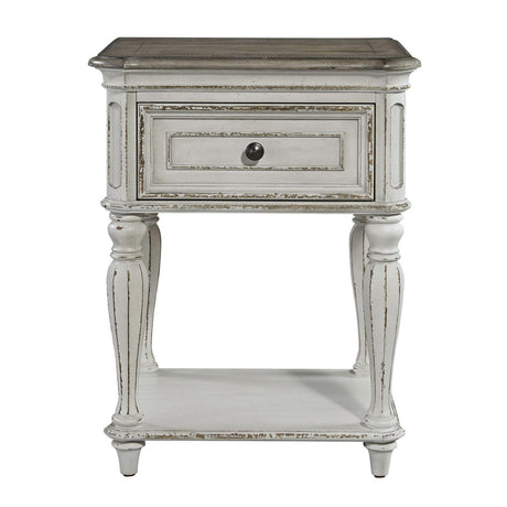 Liberty Magnolia Manor Leg Nightstand in Antique White - Furniture World