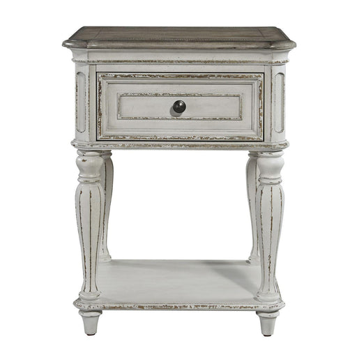 Liberty Magnolia Manor Leg Nightstand in Antique White - Furniture World