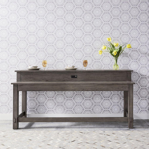 Liberty Modern Farmhouse Console Bar Table in Dusty Charcoal - Furniture World